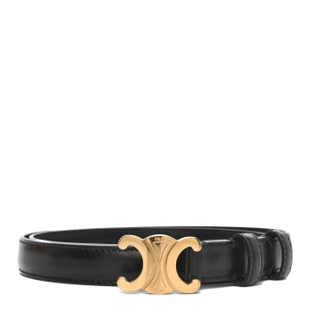 CELINE Box Calfskin Small 18mm Triomphe Belt 75 30 Black