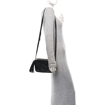 GUCCI Pebbled Calfskin Small Soho Disco Bag Black