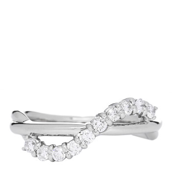 PARKER & WEST Platinum Diamond .31ctw Crossover Band Ring 52 6