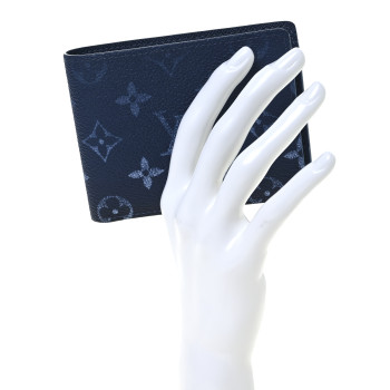 LOUIS VUITTON Monogram Gradient Multiple Wallet Navy Blue
