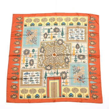 HERMES Silk PariDaiza Scarf 90