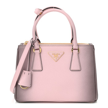 PRADA Saffiano Lux Ombre Small Galleria Double Zip Tote Gradient Pink
