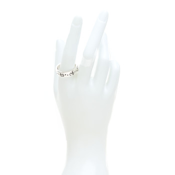 GUCCI Sterling Silver Narrow GucciGhost Hamlet Skull Ring 63 10.25