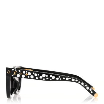 LOUIS VUITTON LV X YK Acetate Painted Dots Sunglasses Z1903E Black White