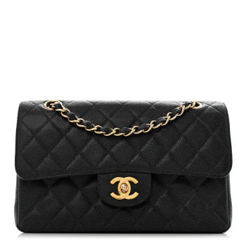 CHANEL Caviar Quilted Small Double Flap Black
