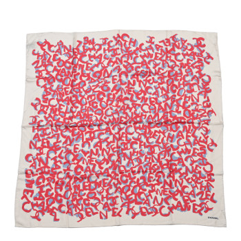 CHANEL Silk Square Scarf Multicolor