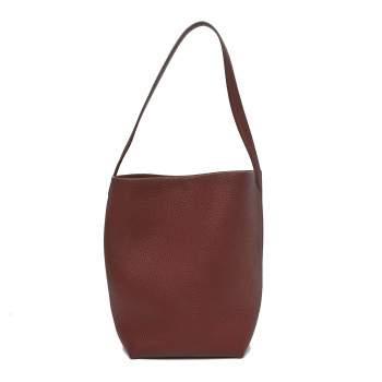 THE ROW Grained Calfskin Medium N/S Park Tote Cognac