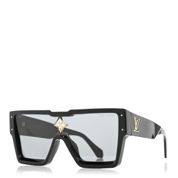 LOUIS VUITTON Acetate Swarovski Crystal Cyclone Sunglasses Z1547W Black