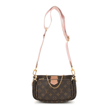 LOUIS VUITTON Monogram Multi Pochette Accessories Rose Clair
