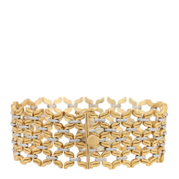 BUCCELLATI 18K Yellow White Gold Woven Bracelet
