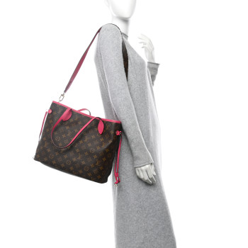 LOUIS VUITTON Monogram Inside Out Neverfull Bandouliere Rose Pondichery
