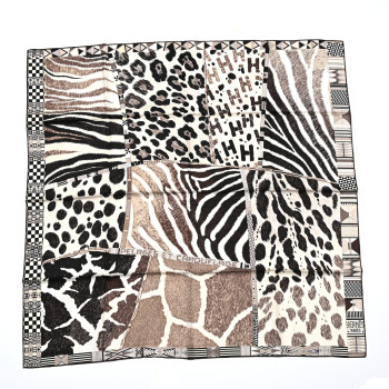 HERMES Silk Pelages et Camouflage Scarf 90