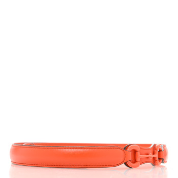 GUCCI Efesto Leather Womens Horsebit 15/23mm Belt 80 32 Orange