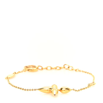 LOUIS VUITTON Metal Louisette Charm Bracelet Gold