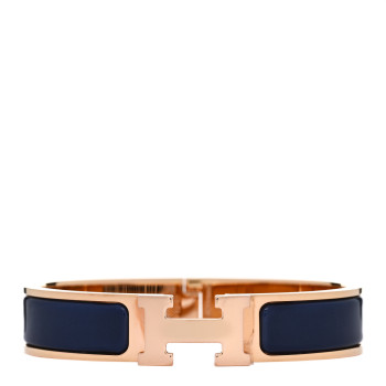 HERMES Enamel Narrow Clic Clac H Bracelet PM Ultramarine
