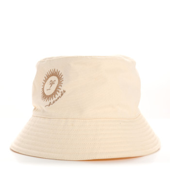 HERMES Cotton Gene Sunshine Bucket Hat 56 Ecru