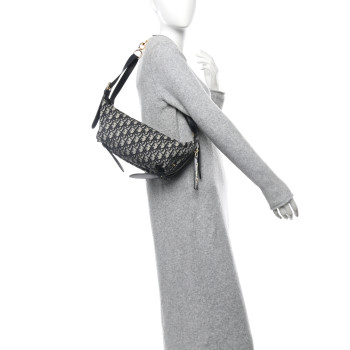 CHRISTIAN DIOR Oblique Small D-Journey Bag Blue