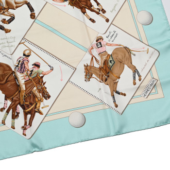 HERMES Silk Hermes Cup Palm Beach Scarf 90