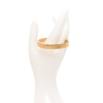 LOUIS VUITTON Brass Monogram Nanogram Cuff S Gold