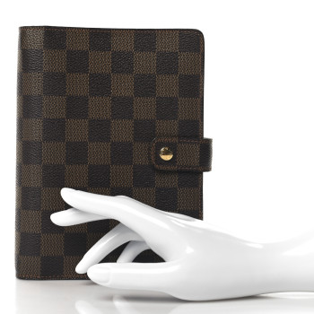 LOUIS VUITTON Damier Ebene Medium Ring Agenda Cover