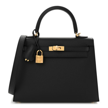HERMES Epsom Kelly Sellier 25 Black