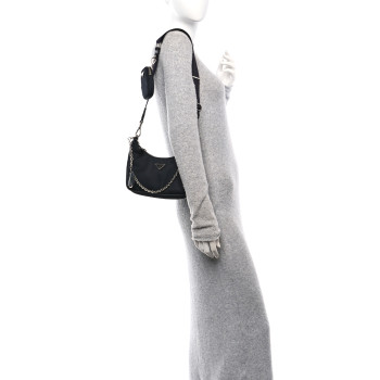 PRADA Nylon Re-Edition 2005 Shoulder Bag Black