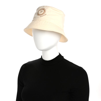 HERMES Cotton Gene Sunshine Bucket Hat 56 Ecru