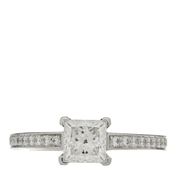 TIFFANY Platinum Diamond .70ct Novo Princess-Cut Engagement Ring 49 5