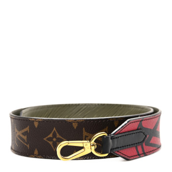 LOUIS VUITTON Monogram Kabuki Bandouliere Shoulder Strap Black
