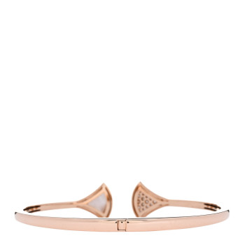 BULGARI 18K Rose Gold Diamond Mother of Pearl Divas Dream Bracelet