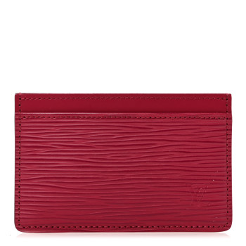 LOUIS VUITTON Epi Card Holder Fuchsia