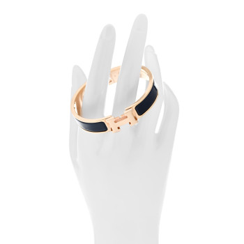 HERMES Enamel Narrow Clic Clac H Bracelet PM Ultramarine