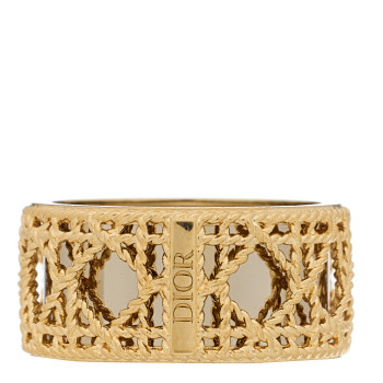 CHRISTIAN DIOR 18K Yellow White Gold My Dior Ring 49 5
