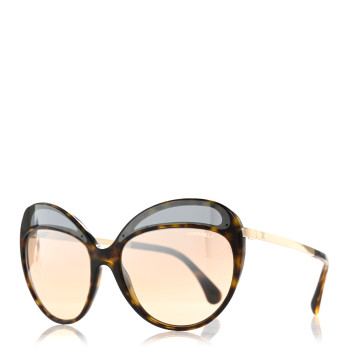 CHANEL Acetate Butterfly Runway Sunglasses 5379 Tortoise
