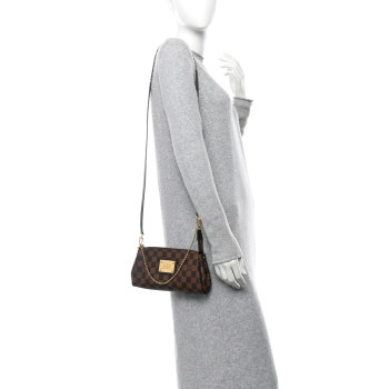 LOUIS VUITTON Damier Ebene Eva Clutch