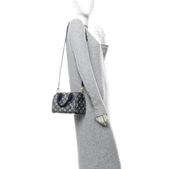 LOUIS VUITTON Monoglam Speedy Bandouliere 20 Blue
