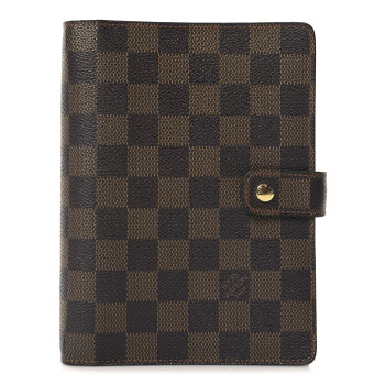 LOUIS VUITTON Damier Ebene Medium Ring Agenda Cover