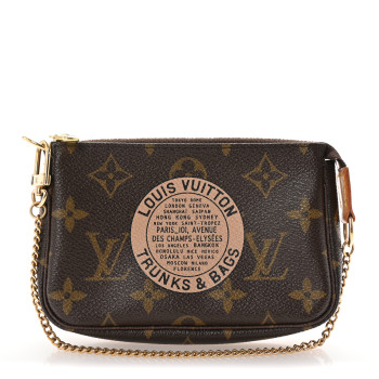 LOUIS VUITTON Monogram Complice Trunks and Bags Mini Pochette Accessories Beige