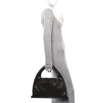 BOTTEGA VENETA Calfskin Intrecciato Small Hop Fondant