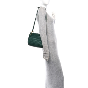 BOTTEGA VENETA Nappa Intrecciato Small Clicker Shoulder Bag Raintree