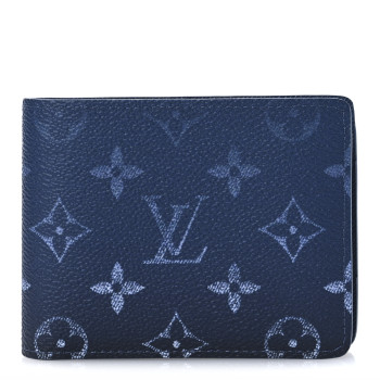 LOUIS VUITTON Monogram Gradient Multiple Wallet Navy Blue