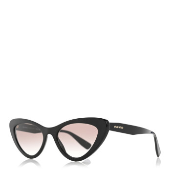 MIU MIU Acetate Cat Eye Sunglasses SMU 01V Black