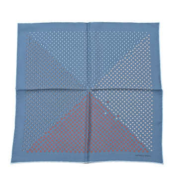 HERMES Silk Vintage Luck Pocket Handkerchief