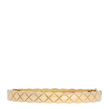 CHANEL 18K Yellow Gold Coco Crush Bangle Bracelet S