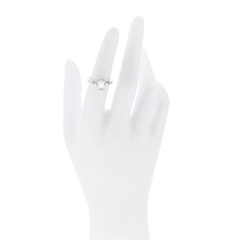 PARKER & WEST Platinum Diamond 1.157ct Emerald Cut Tapered Baguette Engagement Ring  50 5.25