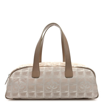 CHANEL Nylon Travel Bowler Beige
