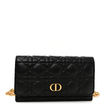 CHRISTIAN DIOR Supple Calfskin Caro Belt Bag Black