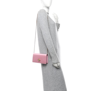 VERSACE Satin La Medusa Mini Crossbody Pink