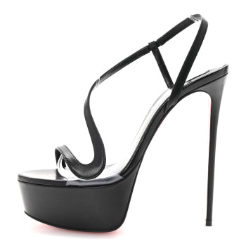 CHRISTIAN LOUBOUTIN Nappa Rosalie Alta 150 Sandals 37 Black