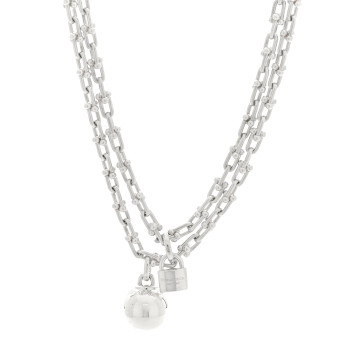 TIFFANY Sterling Silver HardWear Wrap Necklace